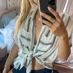 Amuse Society Blouse/Tie Top